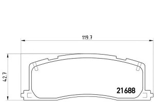 Klocki Hamulcowe Toyota Previa 90-00 Tył Brembo