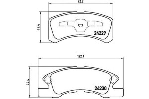 Klocki Hamulcowe Daihatsu Cuore 03- Brembo