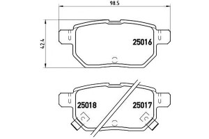 Klocki Hamulcowe Toyota Prius 09- Tył Brembo