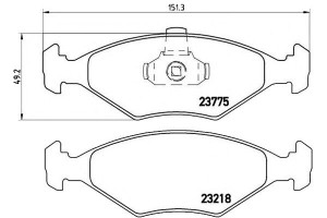 Klocki Hamulcowe Fiat Siena 98- Brembo