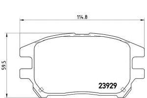 Klocki Hamulcowe Lexus Rx300 01-03 Przód Brembo