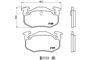 Klocki Hamulcowe Renault 19 Clio 90-95 Tył Brembo