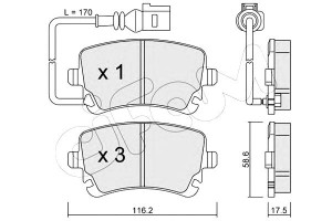 Klocki Hamulcowe Vw T5 03- Tył Z Czuj. Cifam