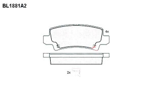 Klocki Hamulcowe Toyota Corolla 15.8mm Wva23816 Z