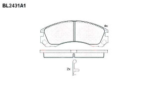 Klocki Hamulcowe Przód Citroen C-crosser Peugeot 4
