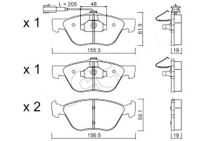 Klocki Hamulcowe Alfa 156 2,4jtd 03- Czuj Metelli