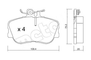 Klocki Hamulcowe Mercedes C W202 93-00 Metelli