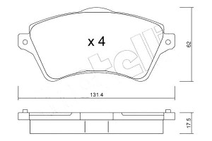 Klocki Hamulcowe Landrover Freelander 00-07 Metell