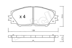 Klocki Hamulcowe Toyota Rav 4 06- 2,2 D-4d Metelli