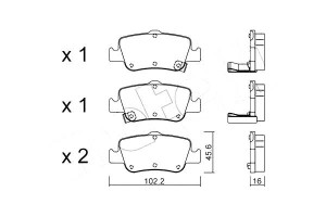 Klocki Hamulcowe Toyota Auris 07- Tył Metelli