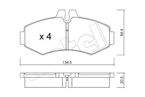 Klocki Hamulcowe Mercedes Vito 98-03 Metelli