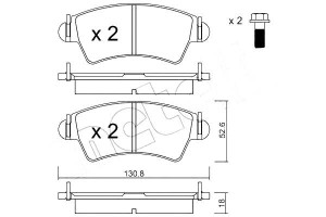 Klocki Hamulcowe Peugeot 206 01- 1,6-2,0hdi Metell