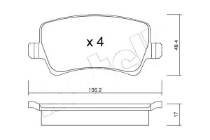 Klocki Hamulcowe Ford S-max 06- Tył Metelli