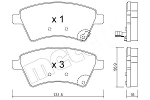 Klocki Hamulcowe Fiat Sedici 06- Metelli