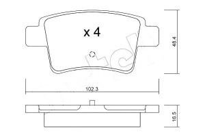 Klocki Hamulcowe Citroen C4 Picasso 06- Tył Metell