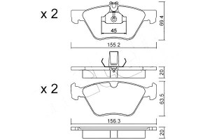 Klocki Hamulcowe Mercedes E W210 96-02 Metelli