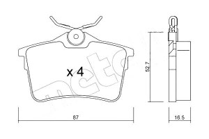 Klocki Hamulcowe Citroen Berlingo 08- Tył Metelli