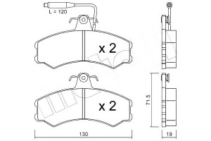 Klocki Hamulcowe Fiat Ducato 81-86 Metelli