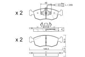 Klocki Hamulcowe Fiat Punto Evo 09- Metelli