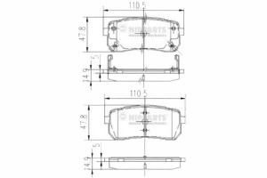 Klocki Hamulcowe Hyundai H-1 2.5 Crdi Nipparts Nip