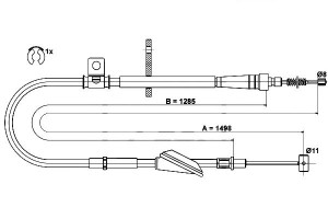 Linka Hamulca Ręcznego Opel Agila 1.0/1.2 09.00-12