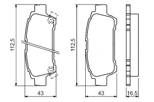 Klocki Hamulcowe Toyota Tył Avensis Bosch