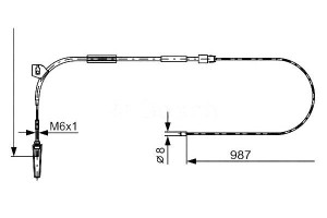 Linka Hamulca Ręcznego Mercedes Przód W168 97-04 B