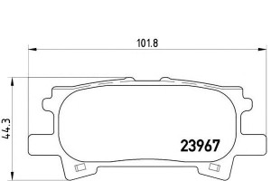 Klocki Hamulcowe Lexus Rx300 03-08 Tył Brembo