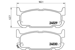 Klocki Hamulcowe Mazda Mx5 00-05 Tył Brembo
