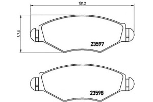 Klocki Hamulcowe Peugeot 206 1.4-1.9d 00- Brembo
