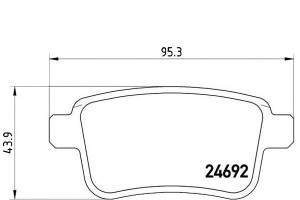 Klocki Hamulcowe Renault Kangoo 08- Tył Brembo