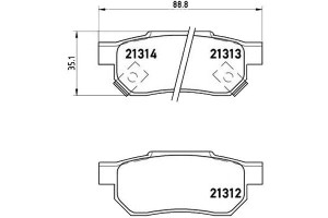Klocki Hamulcowe Rover 200-400 90-99 Tył Brembo
