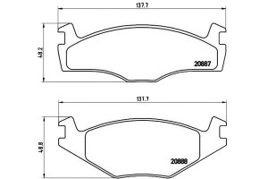 Klocki Hamulcowe Vw Polo 92-95 Brembo