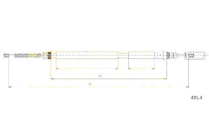 Linka Hamulca Ręcznego Fiat Scudo 95-06 Prawy Tył
