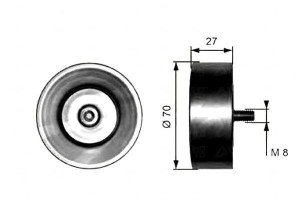 Rolka Prowadząca Pasek Bmw 3 (e46) 5 (e60) 5 (e61)