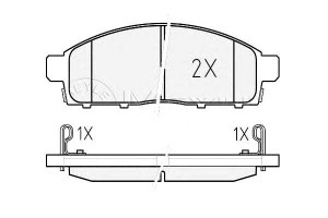Klocki Hamulcowe Mitsubishi Przód L200 06- Z Czujn