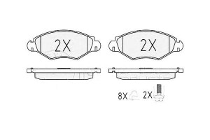 Klocki Hamulcowe Peugeot Przód 206 306 99- Meyle