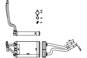 Nagrzewnica (202x145x32) Chrysler Pt Cruiser 1.6/2