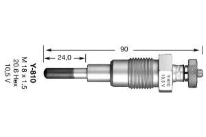 Świeca Żarowa Peugeot 504 J7 1.9d/2.1d/2.3d 02.71-