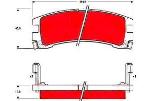Klocki Hamulcowe Nissan Tył Terrano 2,4-3,0 4wd 87
