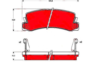 Klocki Hamulcowe Toyota Tył Camry Carina Celica 1,