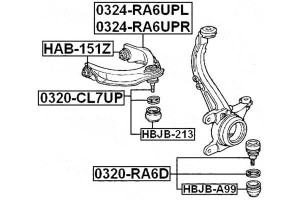 Tuleja Wahacza Honda Przód Accord 97- 99-03 Febest