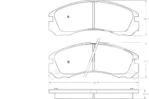 Klocki Hamulcowe Mitsubishi Galant 90-00 A.b.s.