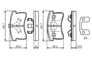 Klocki Hamulcowe Daihatsu Cuore Iv 0.8 01.95-10.98