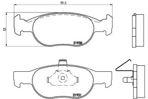 Klocki Hamulcowe Fiat Punto 1.9d 99-12 Brembo
