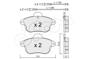 Klocki Hamulcowe Citroen Xm 90-00 Cifam