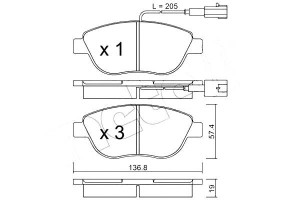 Klocki Hamulcowe Fiat Stilo -08 1,9jtd Czuj Metell
