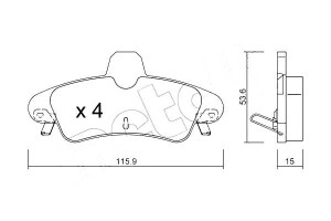 Klocki Hamulcowe Ford Mondeo 93-00 Tył Metelli