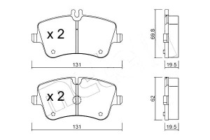 Klocki Hamulcowe Mercedes C W203 00-07 Metelli