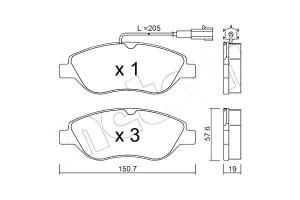 Klocki Hamulcowe Fiat Stilo 1,9jtd 01- Metelli